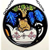 Los mejores  - Decorativo pintado a mano de vidrieras para ventana-roundel en un diseño de Alicia en el país de las maravillas y…